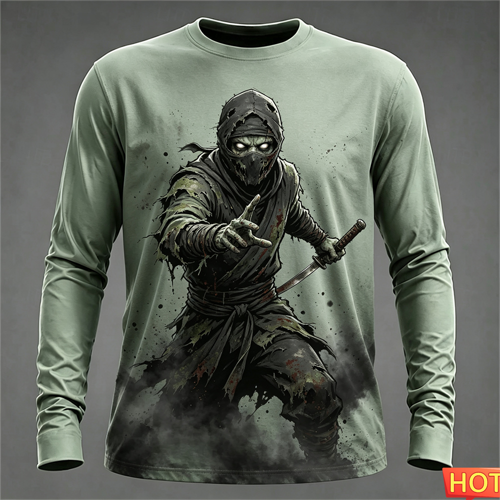 Tee Graphic Print - Осенне-зимние мужские футболки с длинным рукавом,