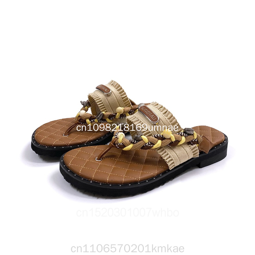 Новые женские тканые тапочки в – обзор и цена Flip Flop Leather Men