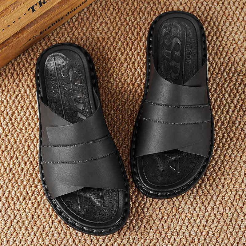 Летние классические кожаные му – обзор и цена Flip Flop Leather Men