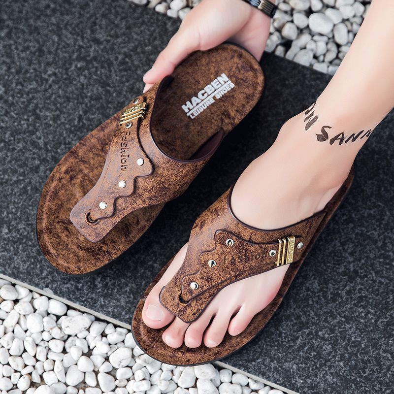 Новые мужские шлепанцы 2026 го – обзор и цена Flip Flop Leather Men